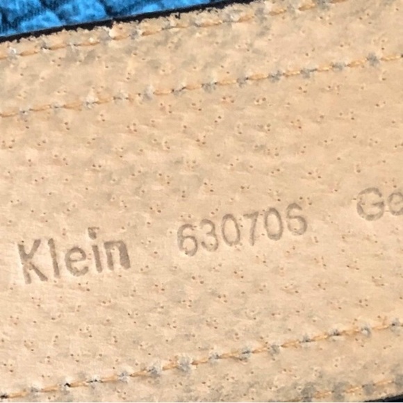 Calvin Klein Wide Leather/Suede Belt Black Silver Logo Medallion 2.75”W Sz. XL - Picture 6 of 7